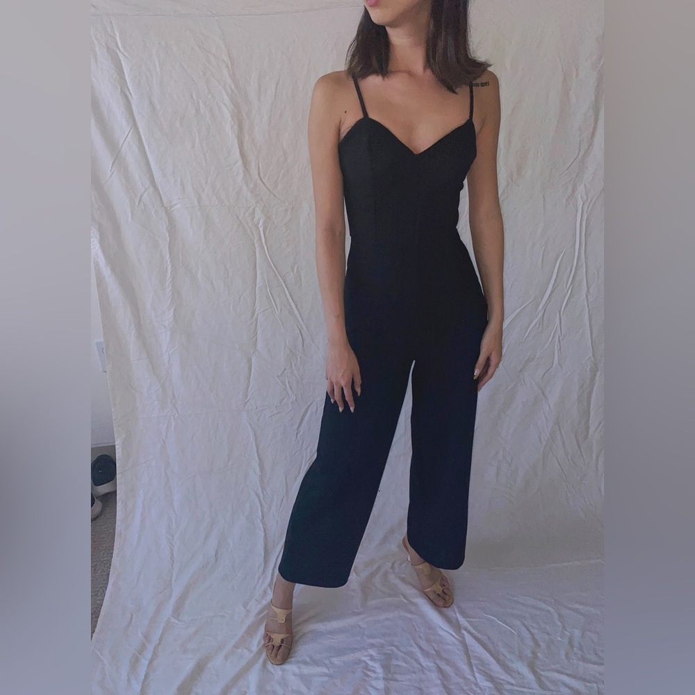 LEITH BLACK ONE PIECE JUMPSUIT